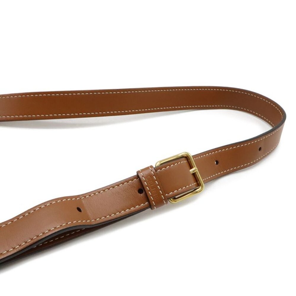 Celine Triomphe Medium Bucket Shoulder Bag Crossbody Triomphe Canvas Calfskin - Picture 5 of 8